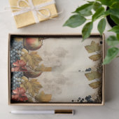 Papier Mousseline Floral Thanksgiving Motif Vintage (9) (Cadeau)