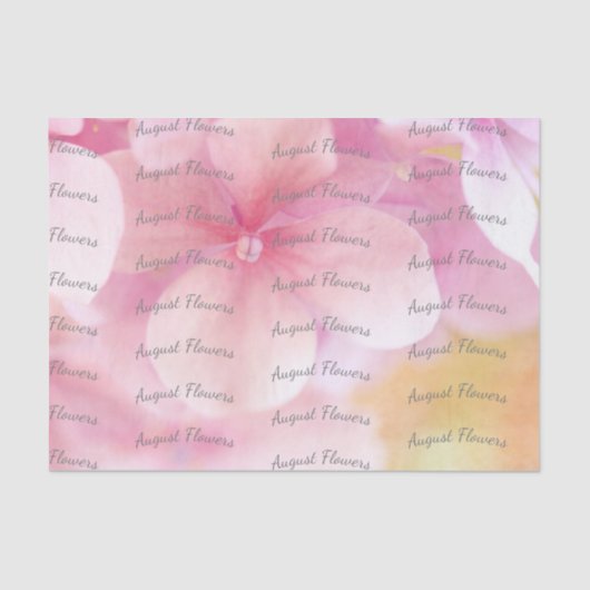 Papier Mousseline Floral Tissu Papier fleuriste Fleur rose (Recto)