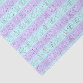 Papier Mousseline Floral turquoise et lavande (Détail)