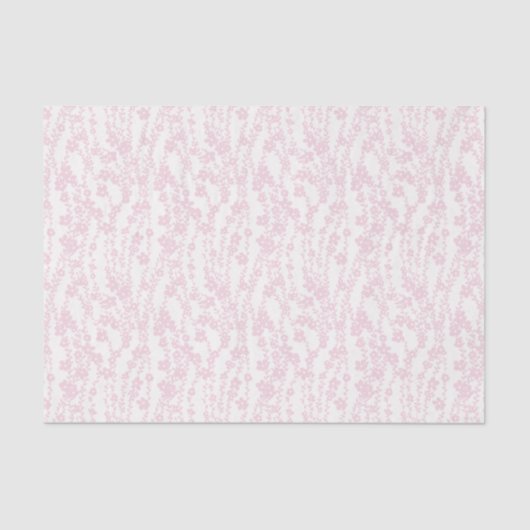 Papier Mousseline Floral Vines (Ivory - Pink) (Recto)