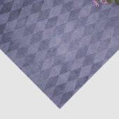 Papier Mousseline Floral vintage violet tropical (Détail)