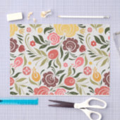 Papier Mousseline Floral - Zoé (Artisanat)