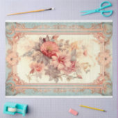 Papier Mousseline Florales encadrées (Artisanat)