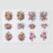 Papier Mousseline Florals & Butterflies  (Recto)