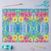 Papier Mousseline Flore brillante mise en miroir (Artisanat)