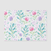 Papier Mousseline Flore dainty en aquarelle (Recto)