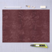 Papier Mousseline Flore de Bourgogne rouge profonde (Artisanat)