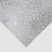 Papier Mousseline Flore de dentelle d'argent (Détail)