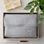 Papier Mousseline Flore de dentelle d'argent (Cadeau)
