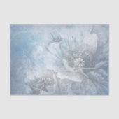 Papier Mousseline Flore de pavot | Superbe Fleur bleue Dusty Hued (Recto)