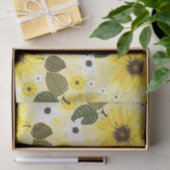 Papier Mousseline Flore de tournesol (Cadeau)