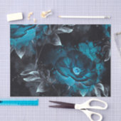 Papier Mousseline Flore foncé (Artisanat)