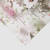 Papier Mousseline Flore rose Découpage (Détail)