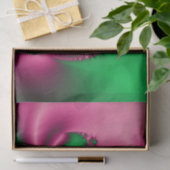 Papier Mousseline Flore rose et verte (Cadeau)
