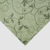 Papier Mousseline Flore verte Grungy (Détail)