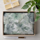 Papier Mousseline Flore verte sans joint (Cadeau)