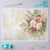 Papier Mousseline Flores de Noël (Artisanat)