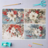 Papier Mousseline Flores de Noël (Artisanat)