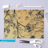 Papier Mousseline Flores orientales de l'or (Artisanat)