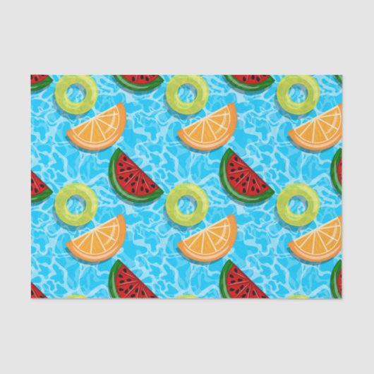 Papier Mousseline Flottes de fruits (Recto)