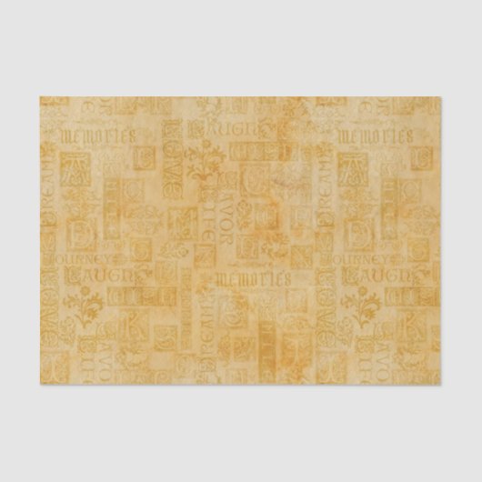 Papier Mousseline Flourdissant Inspiration Verse Faux Gold (Recto)