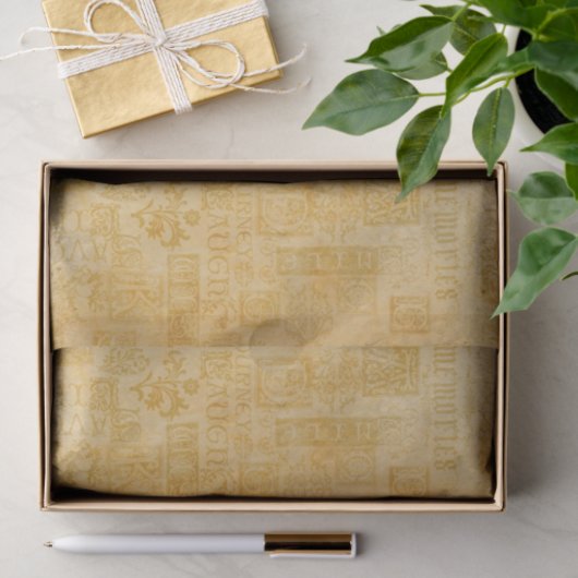 Papier Mousseline Flourdissant Inspiration Verse Faux Gold (Cadeau)