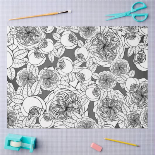 PAPIER MOUSSELINE Flower Bud tissue paper (Artisanat)