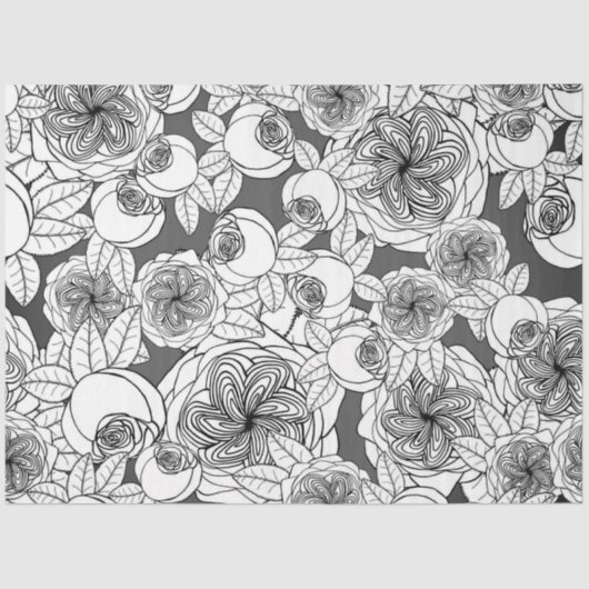 PAPIER MOUSSELINE Flower Bud tissue paper (Recto)
