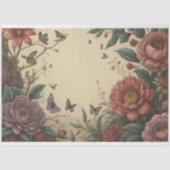 Papier Mousseline Flower poem postcard 6 decoupage tissue paper (Recto)