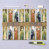 Papier Mousseline Flowers de Nouveau d'art de Madame Swan Peacock (Artisanat)