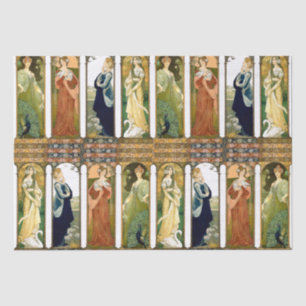 Papier Mousseline Flowers de Nouveau d'art de Madame Swan Peacock