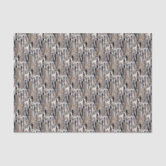 Papier Mousseline Fluffy Cattails Nature Motif (Recto)