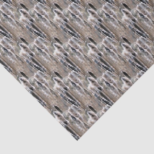 Papier Mousseline Fluffy Cattails Nature Motif (Détail)