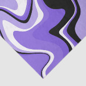 Papier Mousseline Fluide noir et violet Abstrait (Détail)