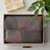 Papier Mousseline Fluorescent coloré Abstrait Trippy Brown Fractal (Cadeau)