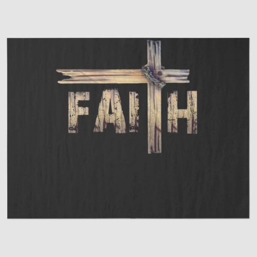 Papier Mousseline Foi et Croix chrétiennes - Foi chrétienne (Recto)