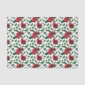 Papier Mousseline Foliage d'hiver Holly Berries Botanique (Recto)