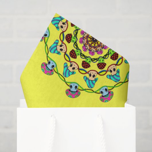 Papier Mousseline folie des champignons (Sac cadeau)