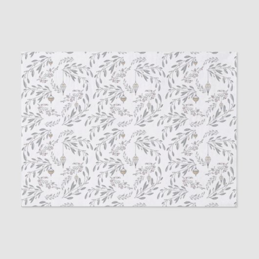 Papier Mousseline Folithe de Noël et baies (Recto)