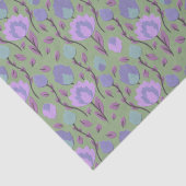 Papier Mousseline Folklore Floral Moderne // Mauve violet (Détail)