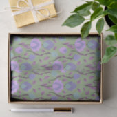 Papier Mousseline Folklore Floral Moderne // Mauve violet (Cadeau)