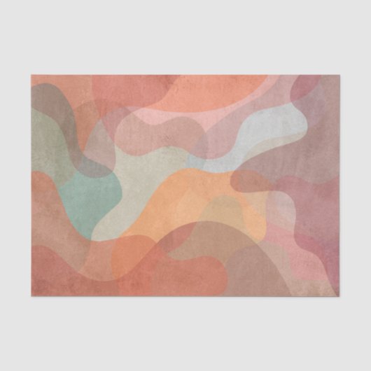 Papier Mousseline Fond de blobs pastel superposés abstraits (Recto)
