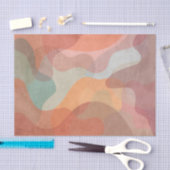 Papier Mousseline Fond de blobs pastel superposés abstraits (Artisanat)