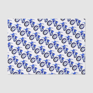 Papier Mousseline Fond de couleur personnalisé de moto de cross bleu