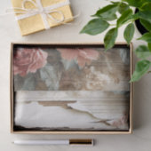 Papier Mousseline Fond d'écran floral rustique Shabby Découpage (Cadeau)