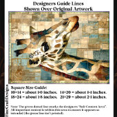 Papier Mousseline Fond en patchwork de girafe rustique EB6R découpag