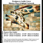 Papier Mousseline Fond en patchwork Girafe Rustique EB6L Découpage