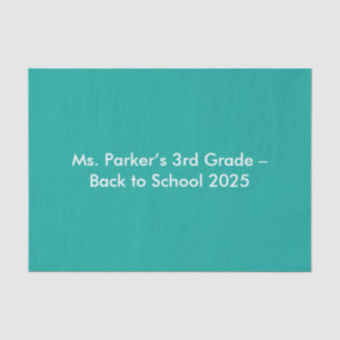 Papier Mousseline Fond uni sarcelle – Texture de rentrée scolaire
