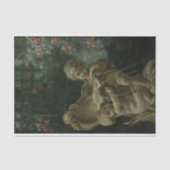 Papier Mousseline Fontaine avec deux Cupidons, dont l'un est agenoui (Recto)