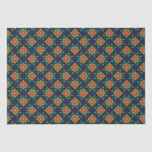 Papier Mousseline Fontaine Florale Arc-en-ciel Mandala Fans Art Déco